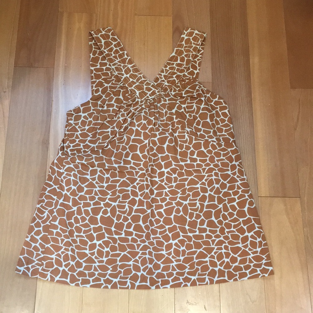 Giraffe print cotton tank